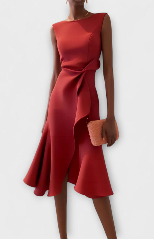 Sophisticated Sleeveless Pleated Dress