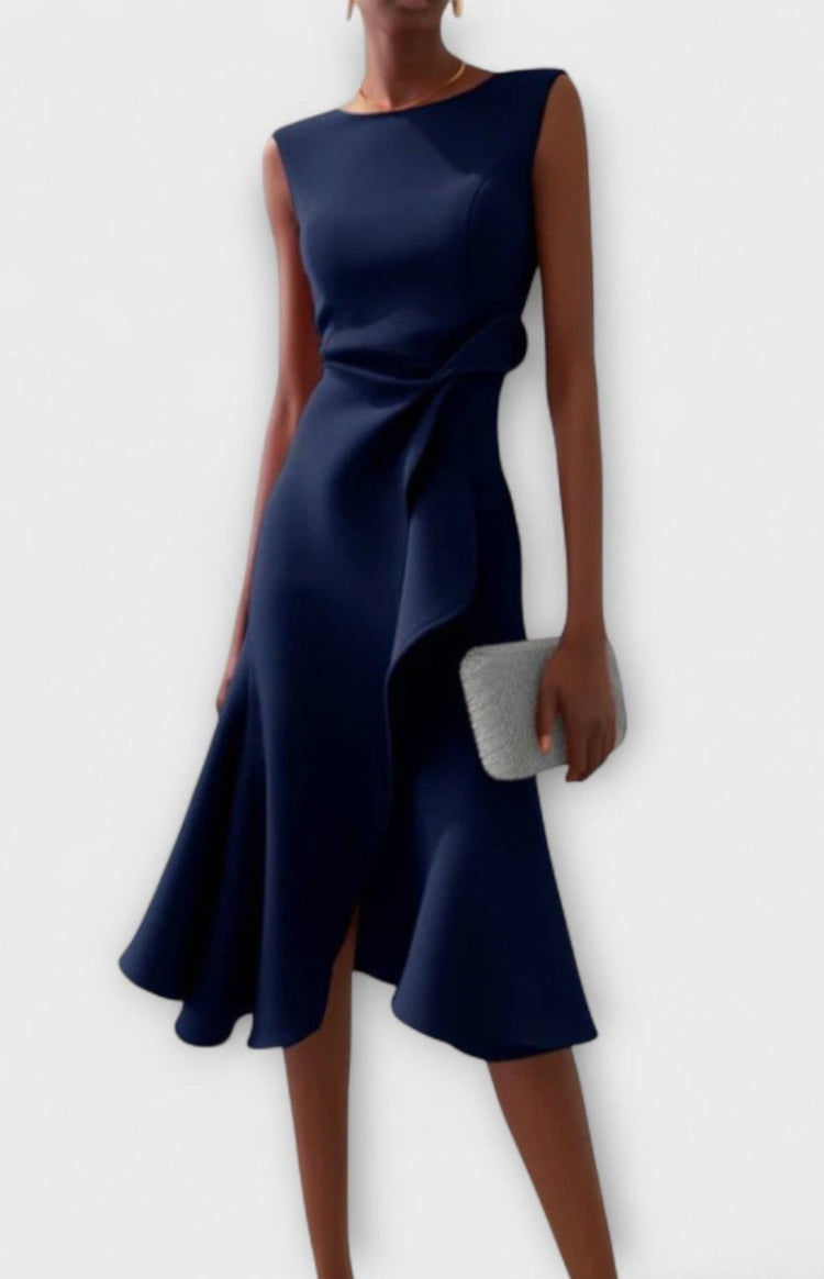 Sophisticated Sleeveless Pleated Dress