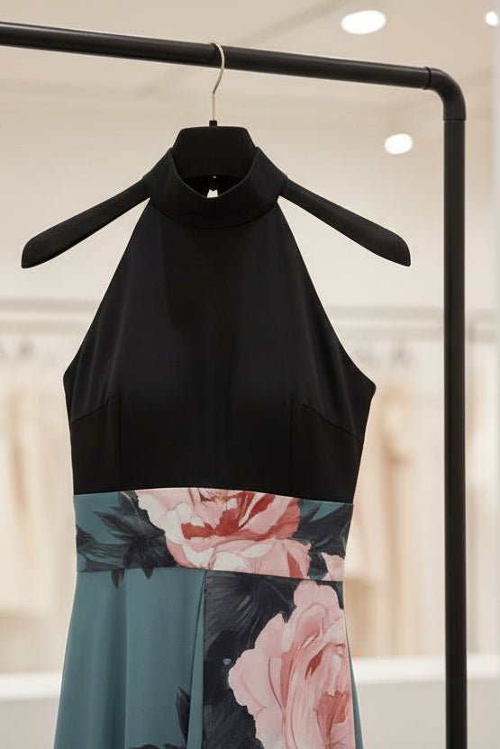 Women’s Floral Sleeveless Crew Neck Maxi Dress