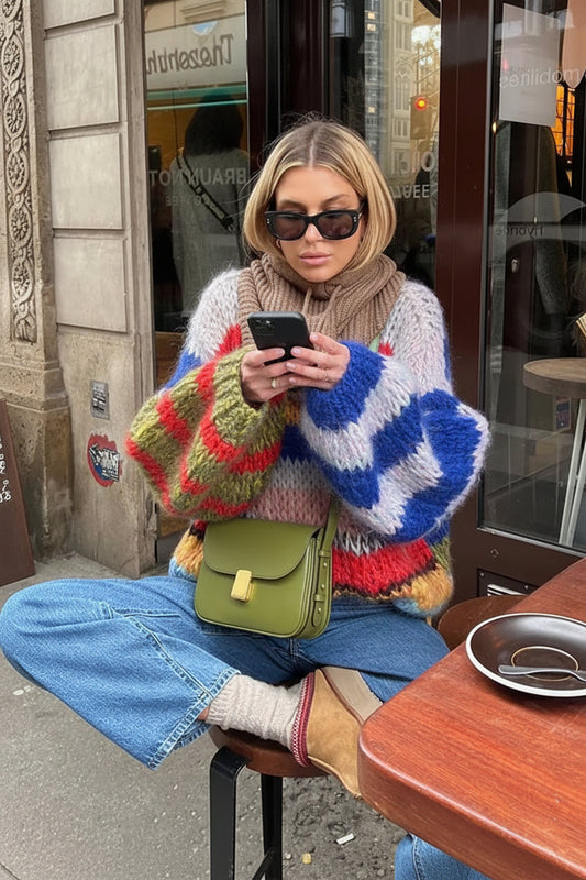 Multicolor Mohair Sweater for Women