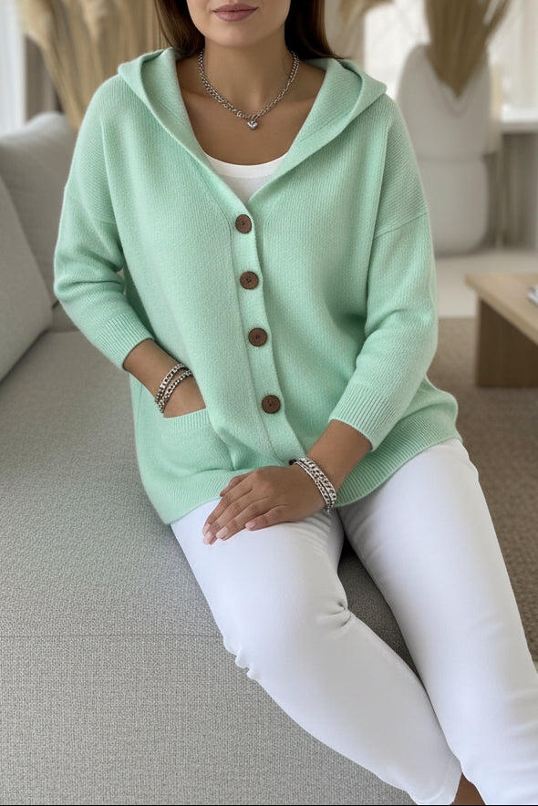 Women’s Soft Hooded Knit Cardigan